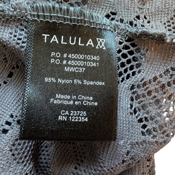 Aritzia Talula Clarendon Dress Lace Sheer Whimsigoth Y2K Women's M Fairy Grey - Picture 10 of 14